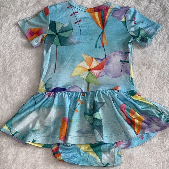 NWT Posh Peanut Ryder Bodysuit Twirl Dress 0-3M Kites - Picture 6 of 6